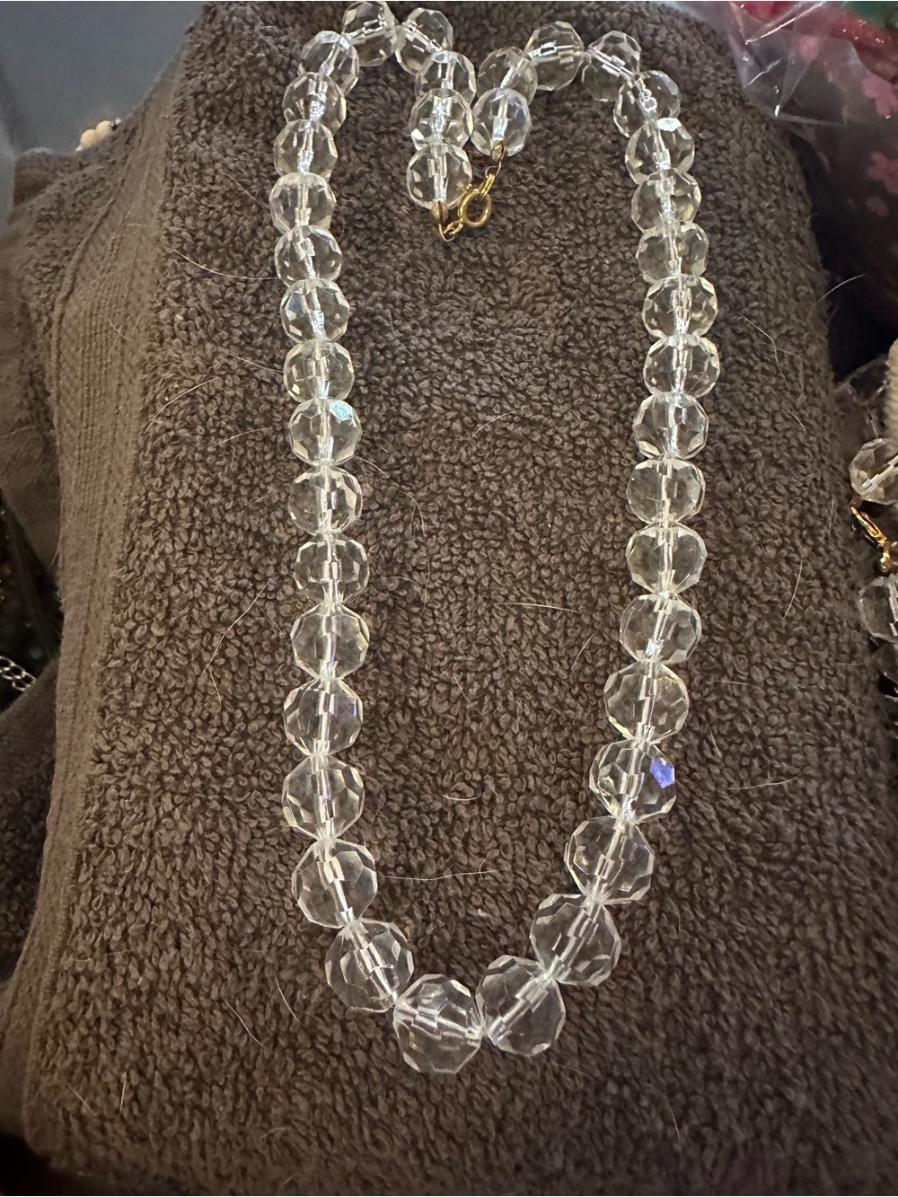 Clear Faceted Bead Necklace - Timeless Sparkle